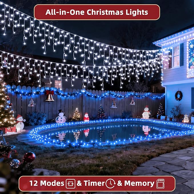 810 LED Christmas Lights Outdoor 82FT - Image 3