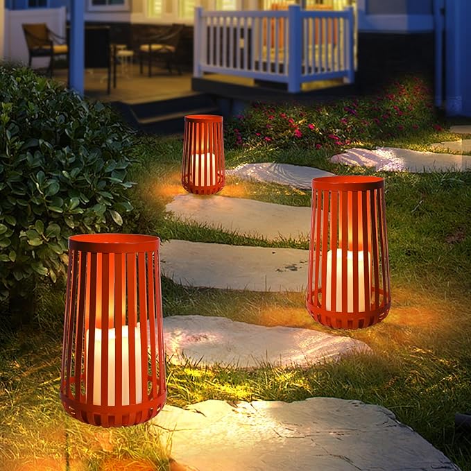 Afirst Solar Lanterns Outdoor, Candle Solar Lights Waterproof Decorative - Image 5