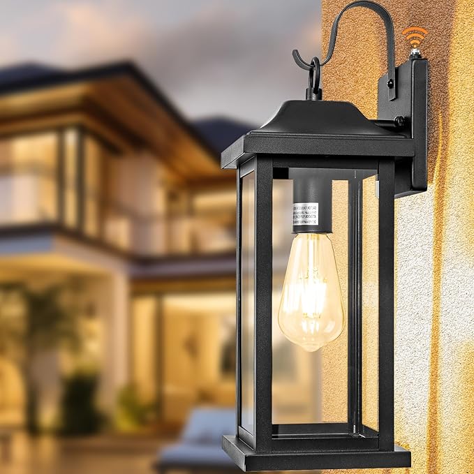 Dusk to Dawn Large Outdoor Wall Light 17 Inch, Exterior Light Fixture Porch by DiscoverBeautyofLighting