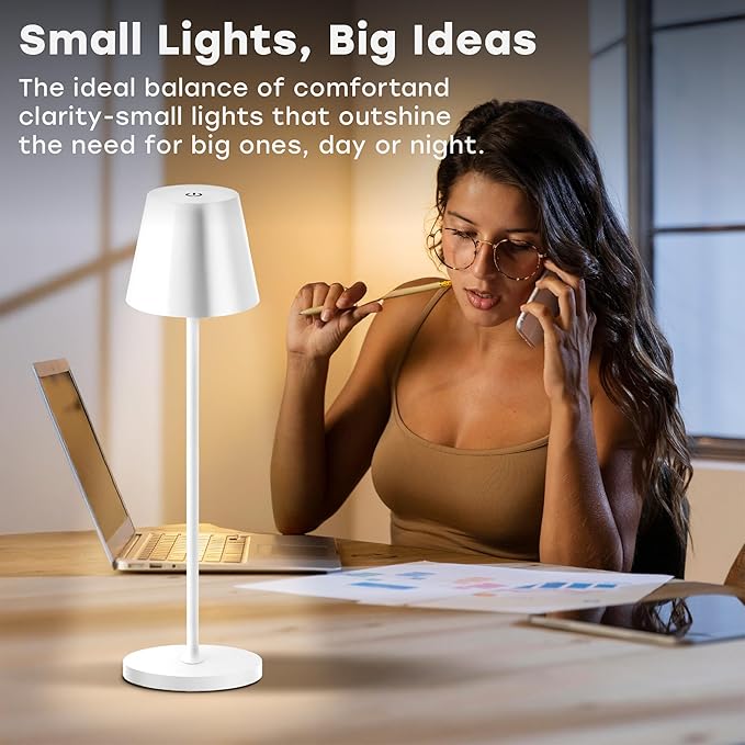 2 Pack Cordless Table Lamp, Portable LED Desk Lamp, 5200mAh Battery Operated - Image 7