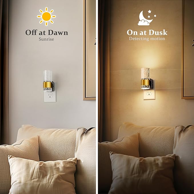JandCase Night Light, Night Lights Plug into Wall, 3000K Dimmable LED Night - Image 3