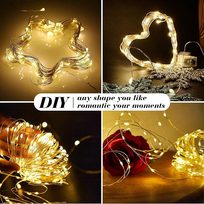 ZGWJ 50 Pack Fairy Lights Battery Operated, 7ft 20 Mini LED Fairy String Lights - Image 4