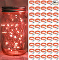 50 Pack Red Fairy Lights 7Ft 20 LED Twinkle String Lights 3 Modes Battery by chzk