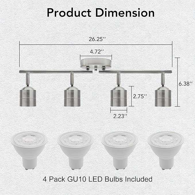 4-Light 26.25'' Track Lighting Kit - Image 4