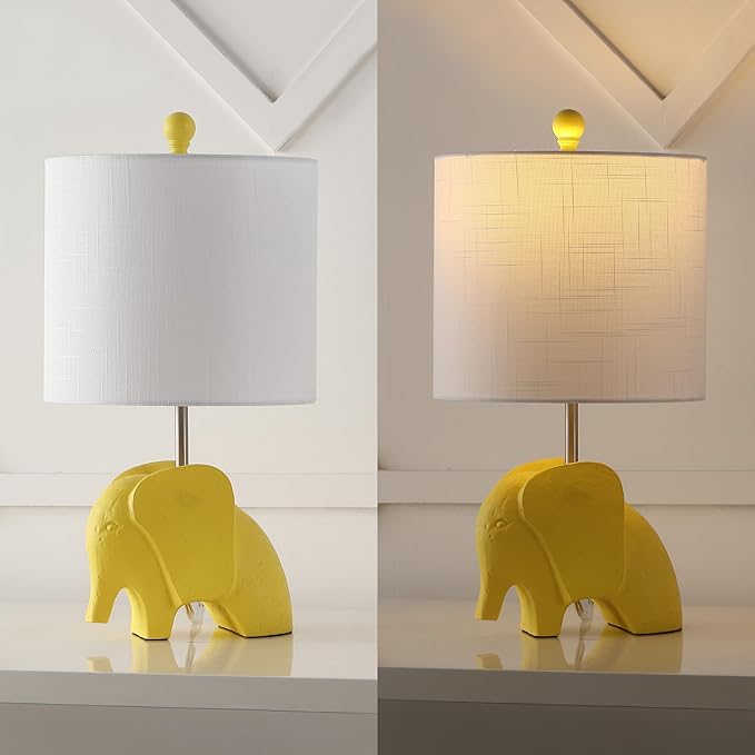 JONATHAN Y JYL1143C 17.5" Bohemian Elephant Table Lamp - Image 5