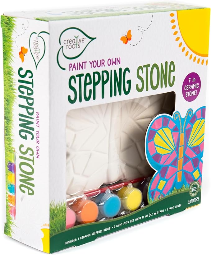 Creative Roots Mosaic Butterfly Stepping Stone Kit, Includes 7-Inch Ceramic - Image 8