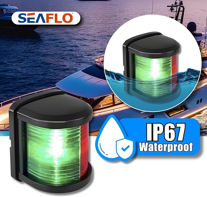 SEAFLO 11 Series Regular Sized LED Bi-Color Red/Green Navigation Light – 12V - Image 6
