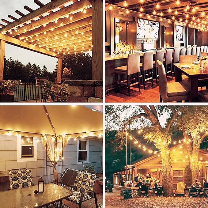 GOOTHY 50Ft G40 LED Outdoor String Lights, Waterproof - Image 7