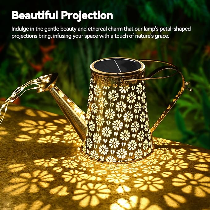 Solar Watering Can with Lights, Pathway Walkway Patio Yard Outdoor Decoration - Image 3
