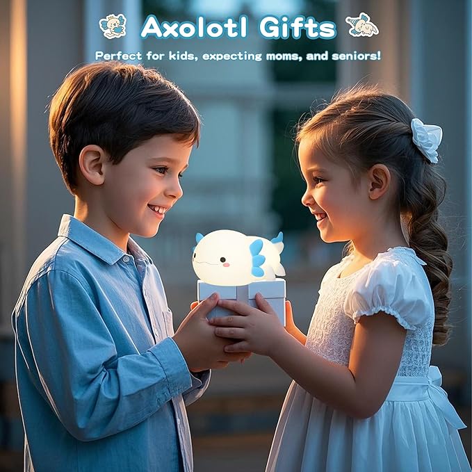 Axolotl Night Light, Cute Axolotl Lamp, Food Grade Silicone Nursery Nightlight - Image 6