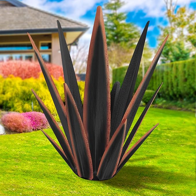 Large Tequila Rustic Sculpture, Rustic Metal Agave Plants by KODIBO