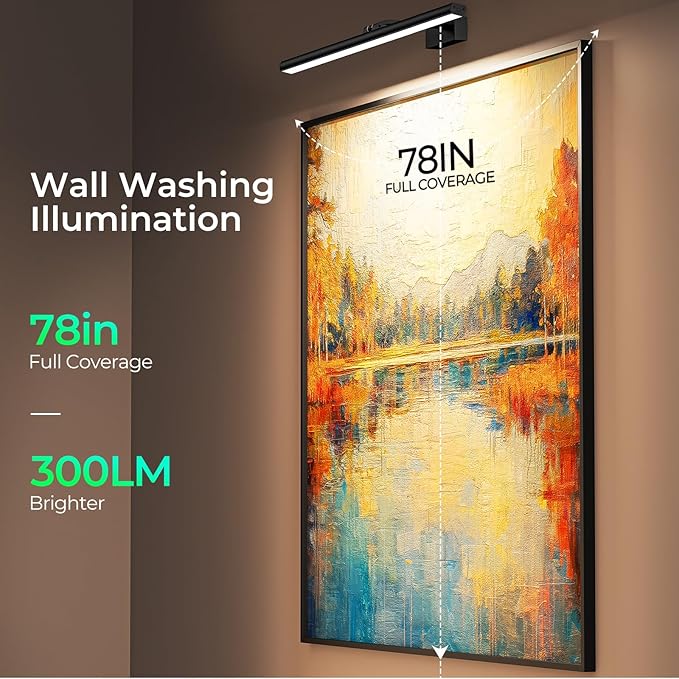 Wireless Picture Lights for Wall, 24in Battery Operated Wall Light for Painting - Image 2