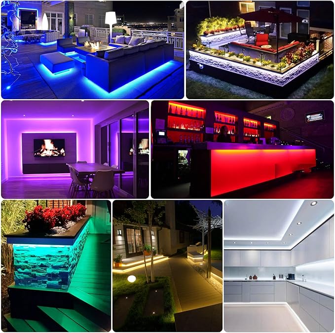 INDARUN RGB COB Led Strip Light 32.8ft, 5760 LEDs 10mm Width, Alexa Led Light - Image 7