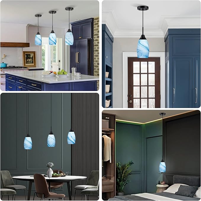 Mini Glass Pendant Light 4.72" - Image 7