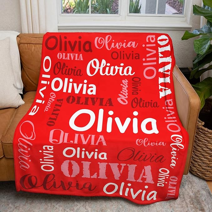 Gudina Personalized Name Blankets and Throws, Custom Blanket - Image 3
