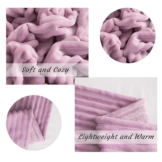 NTBAY Plush Flannel Twin Bed Blanket, 60X80 Inches Soft and Warm Lightweight - Image 5