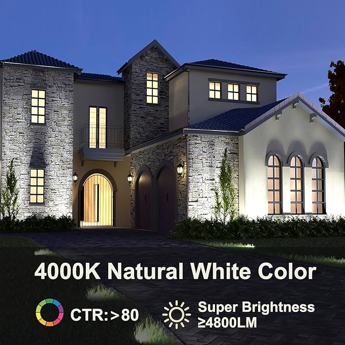 36W Wall Washer Lights, 4000K Neutural White Linear Flood Light, 3.2ft/40 120V - Image 2
