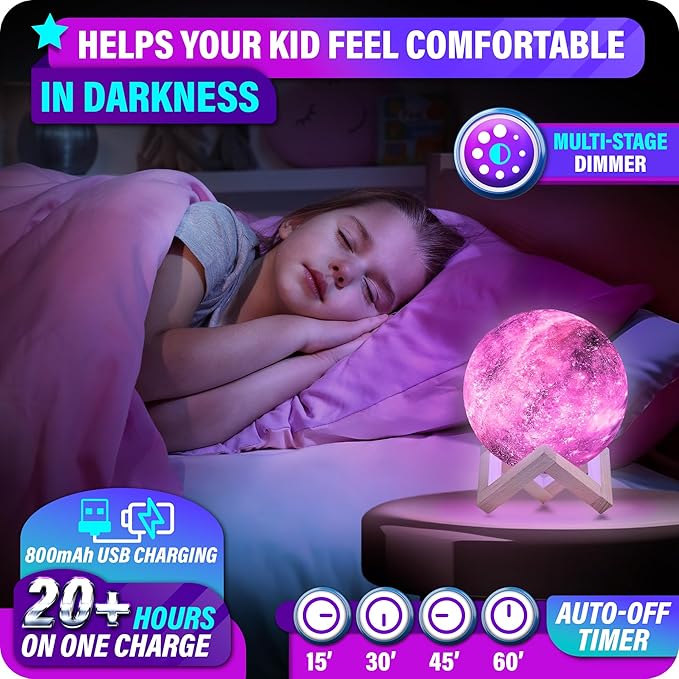 Mind-Glowing Galaxy Moon Lamp - Image 4