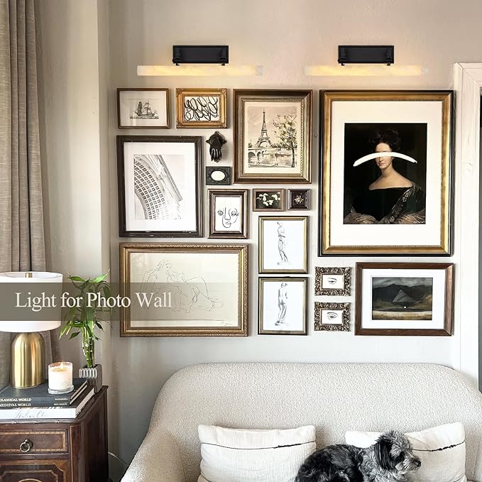Alabaster Picture Lights for Wall, 20in Spanish Marble Picture Light Hardwired - Image 6