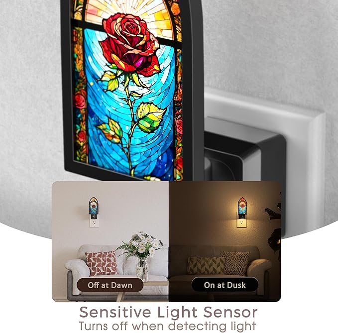 Briignite Night Lights Plug into Wall, Gothic Night Light Vintage Style - Image 3