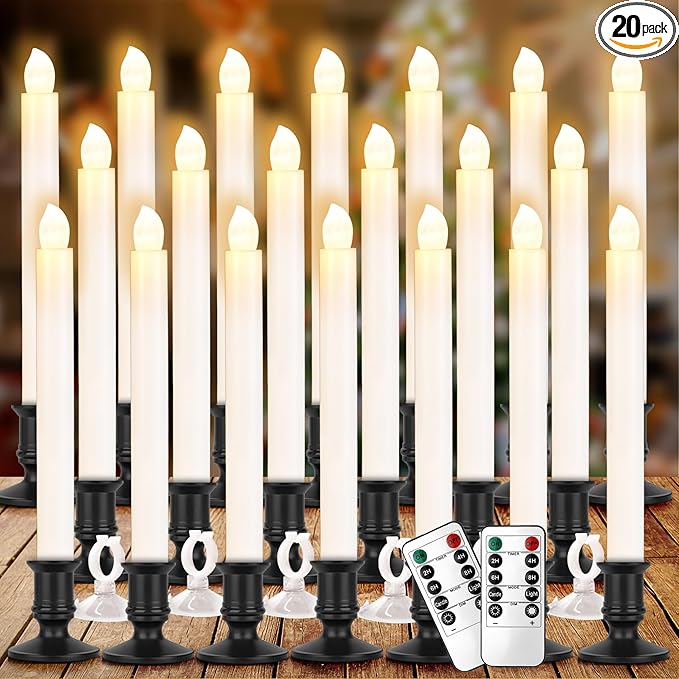 YAUNGEL Window Candles, 20 Pack LED Christmas Candles by YAUNGEL