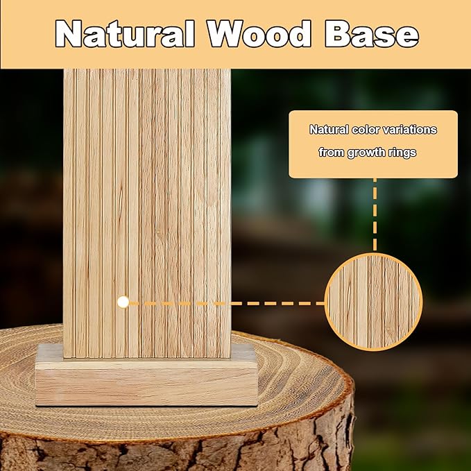 27.5" Wood Table Lamp, Modern Farmhouse Bedroom Lamp - Image 2