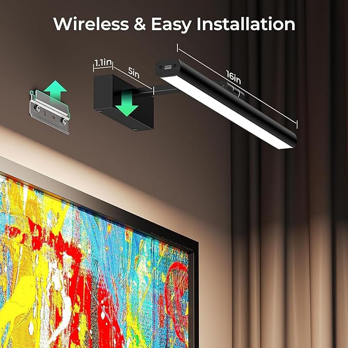 Wireless Picture Lights for Wall, Battery Operated Wall Light for Painting - Image 7