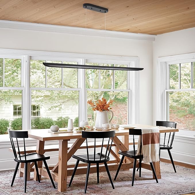 55" Modern LED Linear Pendant Light, Dimmable Kitchen Island Light 40W LED - Image 7