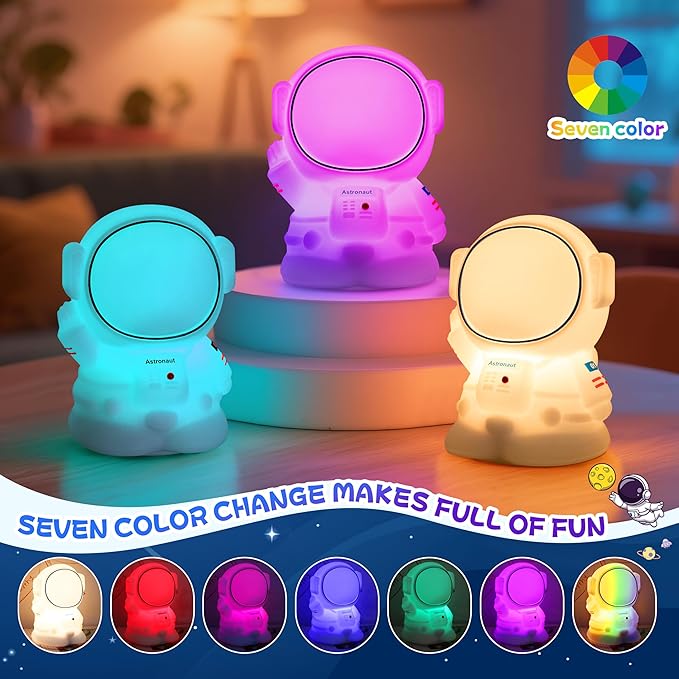 Night Light for Kids, Rechargeable Dimmable Silicone LED Nightlight - Image 2