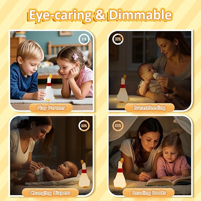 Attivolife Duck Night Light for Nursery, Cute Animal Dream Duck Lamp - Image 2