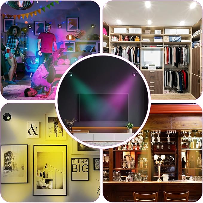 Tuanse 12 Pcs Battery Operated Spotlights Indoor LED Spot Display Lights - Image 7
