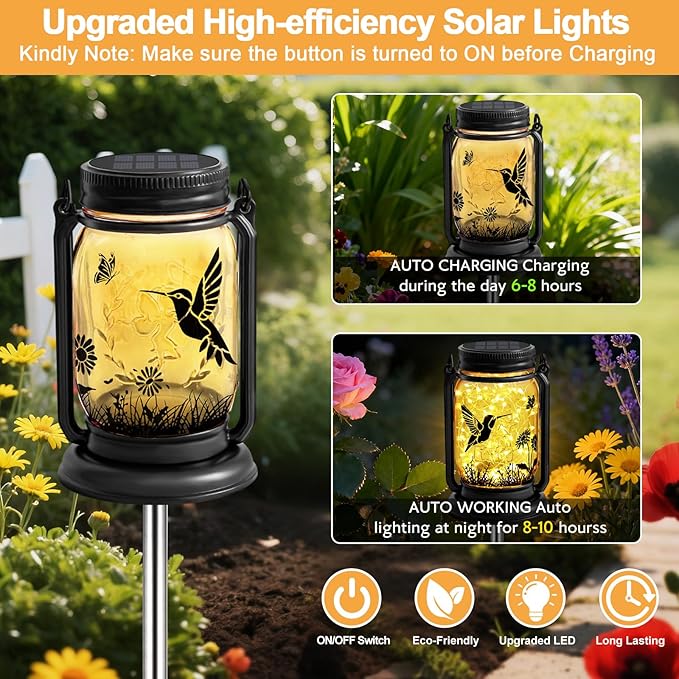 Hummingbird Solar Lanterns Outdoor Waterproof -Birthday, Mothers Day Gifts - Image 7