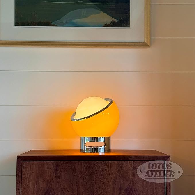 Lotus Atelier Bauhaus Lamp | Warm Retro Orange Lamp - Image 2