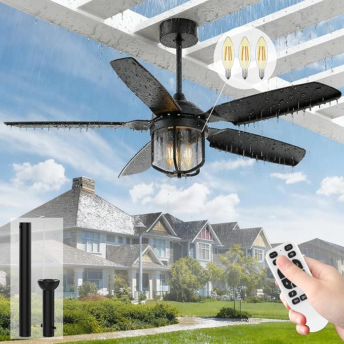 52 inch Outdoor Ceiling Fans by StayCoolShineBright