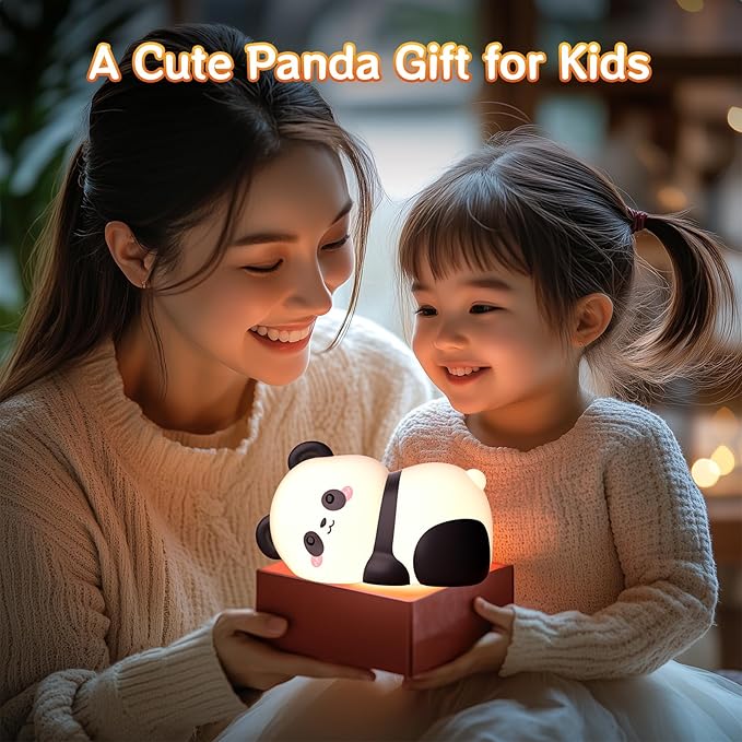 Lying Panda Night Light, Cute Baby Light 3 Level Dimmable, Nursery Nightlight - Image 6