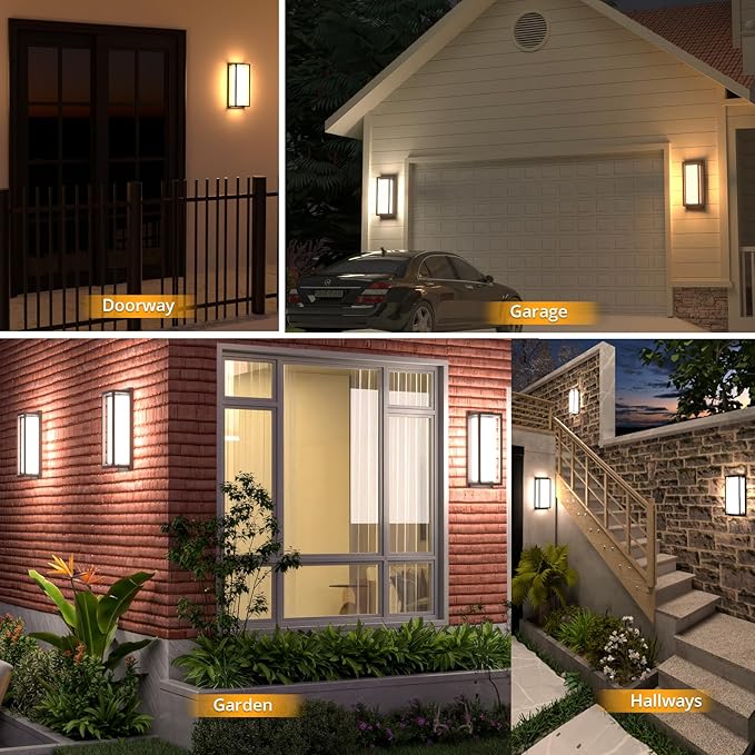 Dimmable LED Outdoor Wall Sconce, Modern Porch Lights 2700K 3000K 3500K 4000K - Image 6