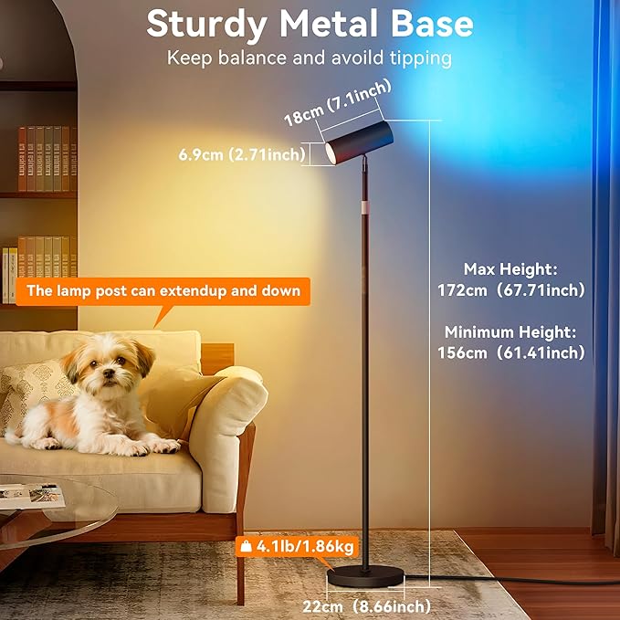 Spotlight Floor Lamp, Tall LED Standing Lamp - Image 6