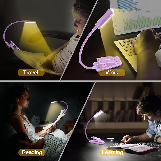 Gritin 9 LED Rechargeable Book Light - Image 7