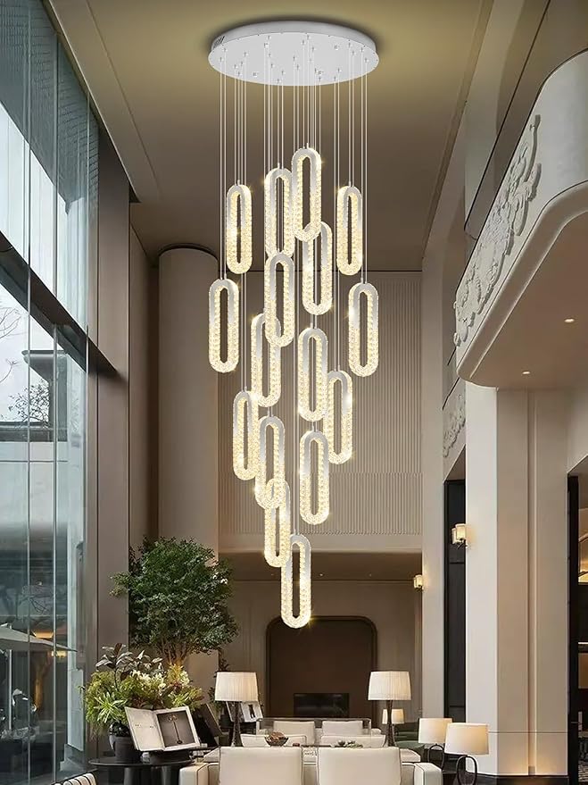 H138 LED Crystal Chandelier, Contemporary Chandeliers Large Pendant Light - Image 2