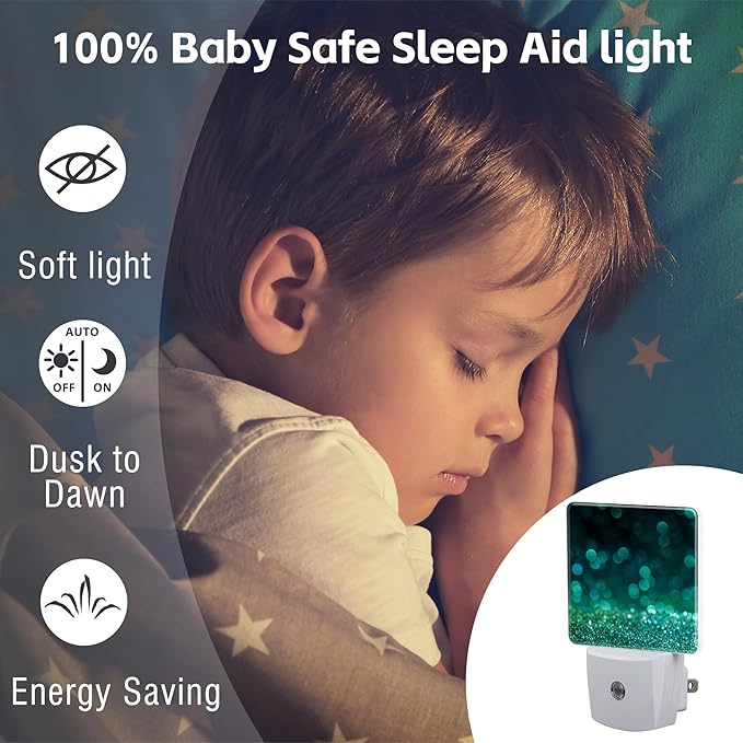 Green Gold Glitter Night Light - Image 5