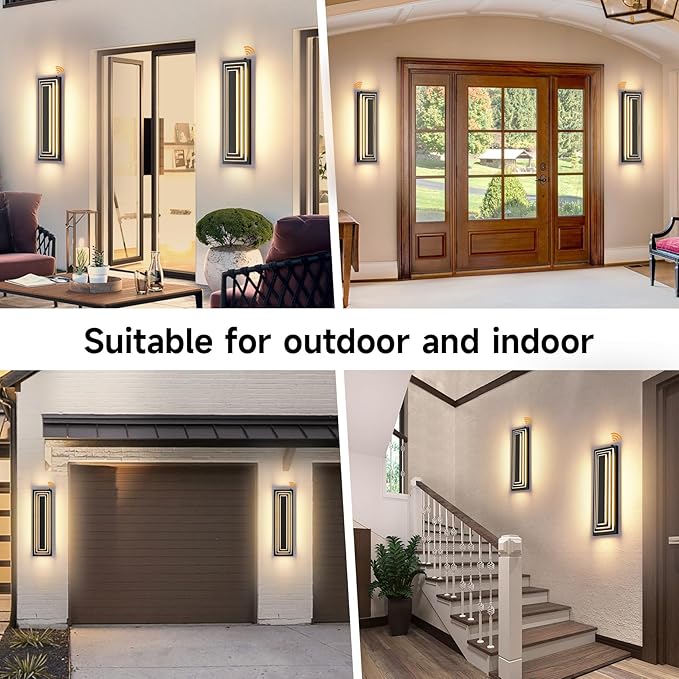 Dusk to Dawn Outdoor Led Wall Lights, 23.6 in Long Exterior Lighting Fixtures - Image 8
