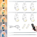 Plug in Track Lighting with Power Cord, 6-Light LED Track Lighting Kit with by Unknown