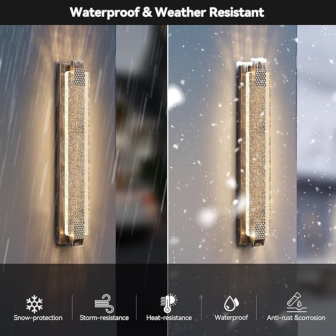 camuucci Dusk to Dawn Outdoor Light, 31.1 Inch LED Porch Lights Outdoor - Image 3