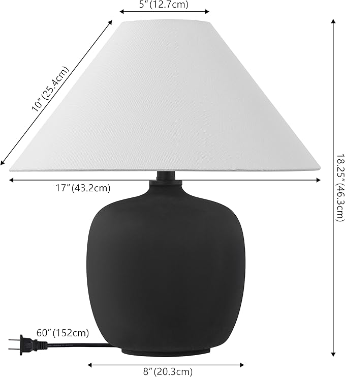JONATHAN Y JYL5600A-SET2 Delphi 18.25" Minimalist Scandinavian Resin/Iron LED - Image 4