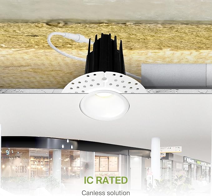 ASD Trimless 1 Inch Recessed LED Lights, 7W 120V Triac Round Commercial - Image 7