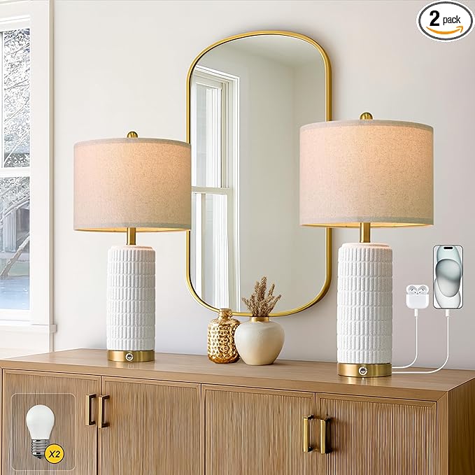 PoKat Stone-Like Ceramic Table Lamps by Pokat