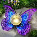 Solar Lights Outdoor Garden Butterfly Decor, Metal Butterfly Statue Decoration by SUNNYPARK