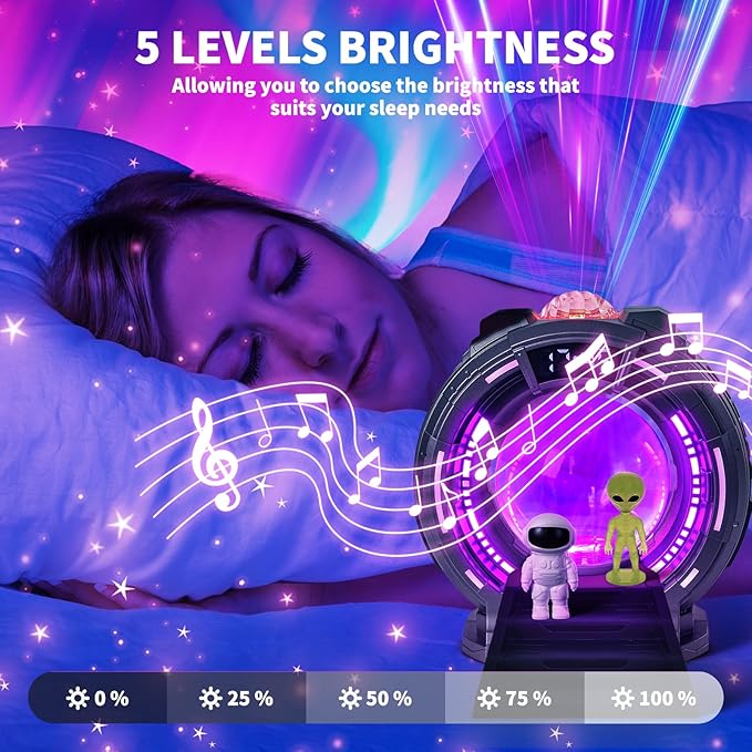 Star Projector Light with Bluetooth Speaker, Plasma Balls Galaxy Starry - Image 8
