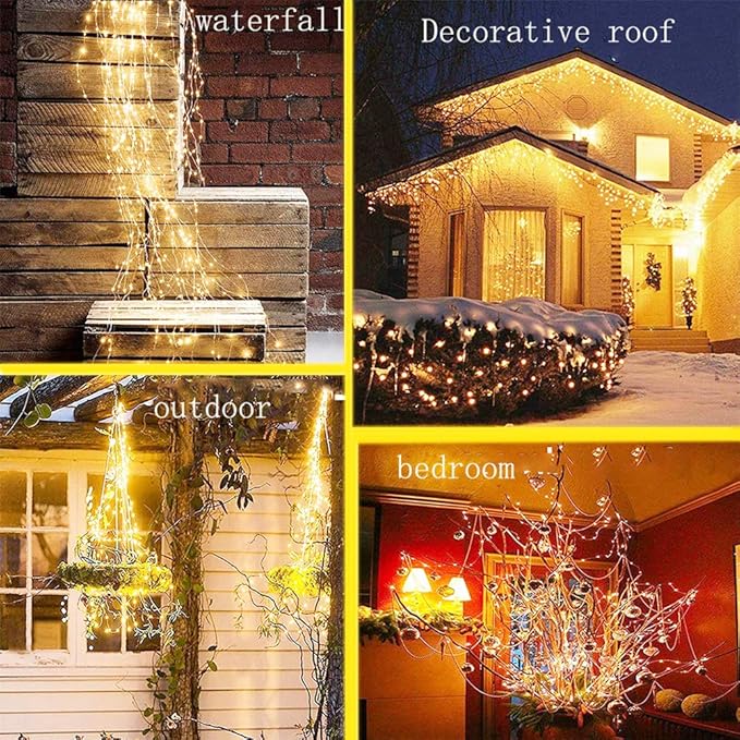 220 LED Firefly Bunch Lights Battery Operated, 8 Flashing Modes Waterproof - Image 2