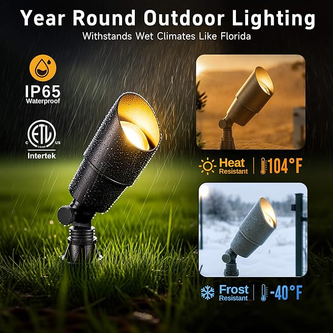 Gardenreet LED Low Voltage Spotlight - 12V AC/DC Bronze Outdoor Light Fixture - Image 4